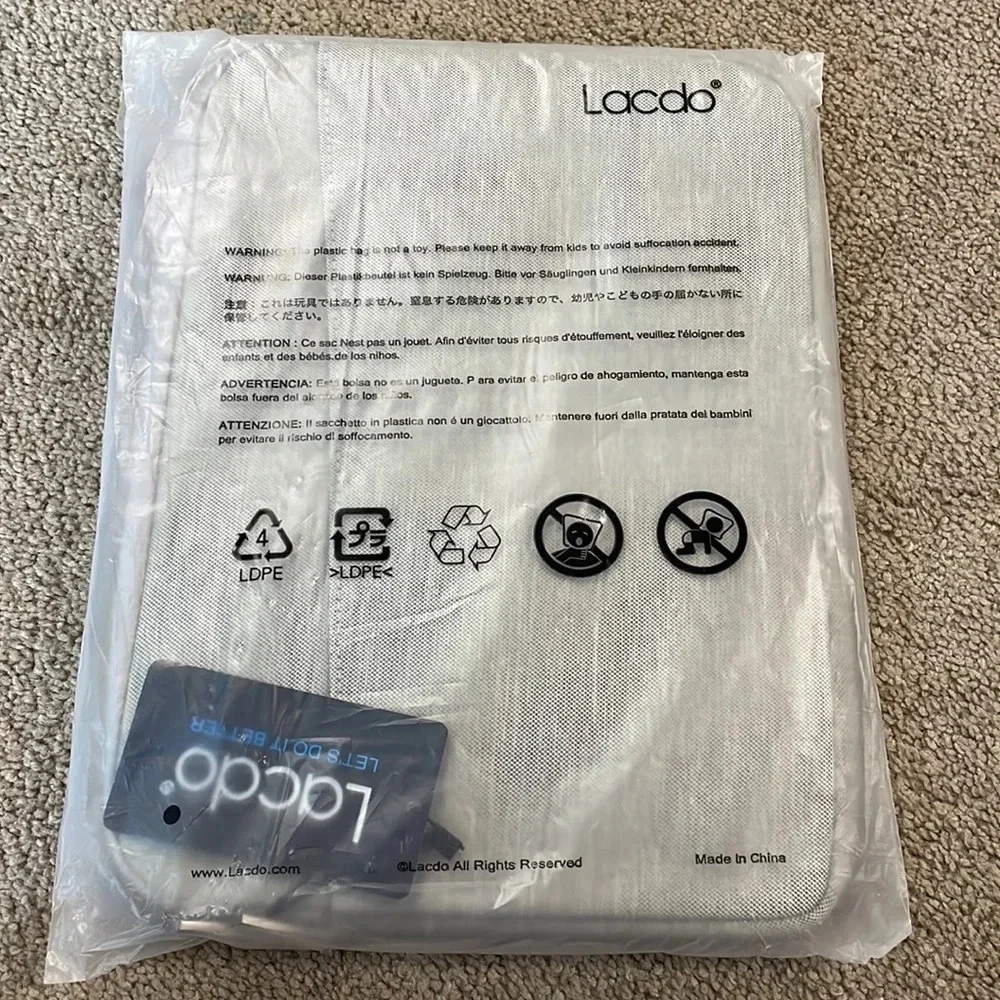 NEW Lacdo 12.9 13 Waterproof Fabric Laptop Tablet Sleeve Case Bag for Notebook